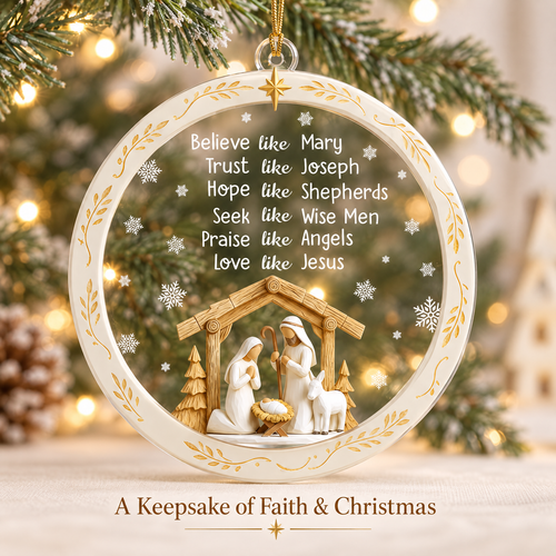 Nativity Scene Christmas Ornament