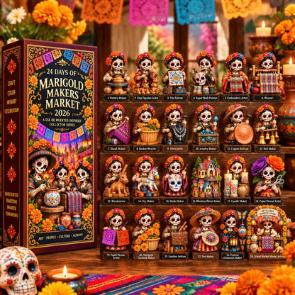 Pueblo del Día de Muertos 2026 – 24-Day Day of the Dead Collectible Countdown Calendar with 24 Unique Miniatures