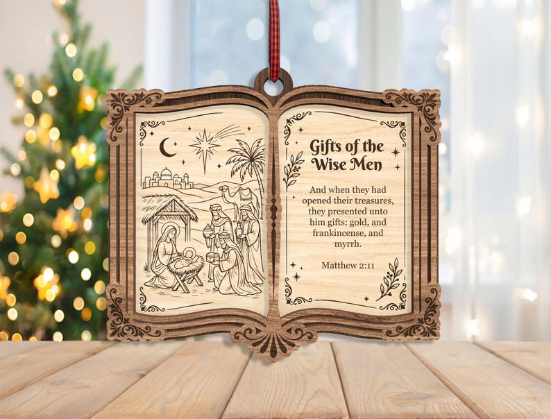 🔥Last Day 50% OFF -✨ The Greatest Story Ever Told... Right on Your Tree! | Nativity Story Wooden Bible Ornaments 📖🎄
