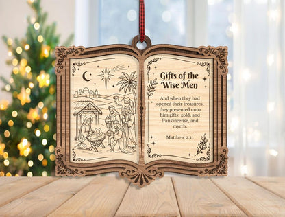 🔥Last Day 50% OFF -✨ The Greatest Story Ever Told... Right on Your Tree! | Nativity Story Wooden Bible Ornaments 📖🎄