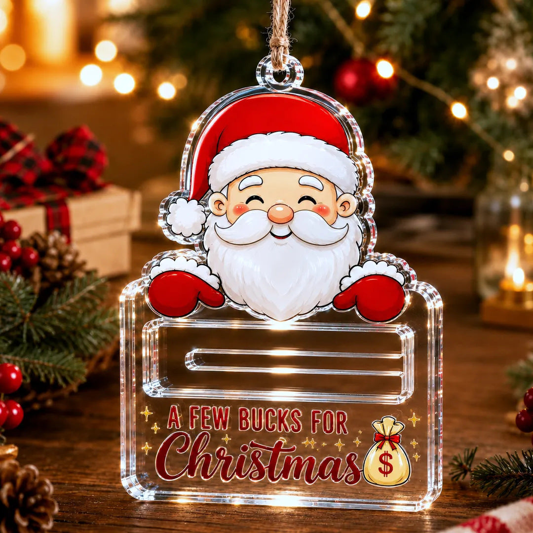 🔥Last Day49% OFF🎄A Few Bucks For Christmas™ Crystal Acrylic Money Holder Ornament
