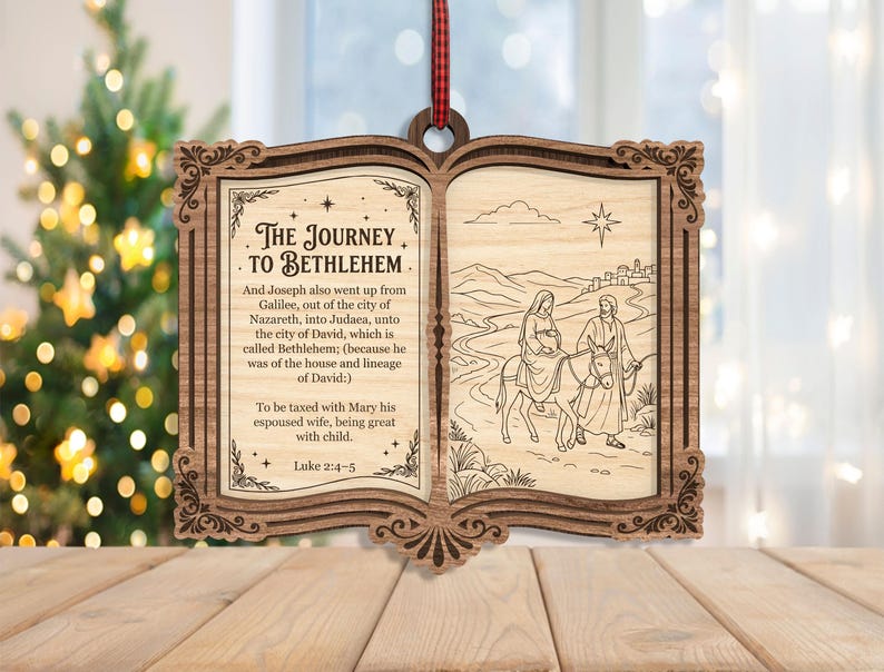 🔥Last Day 50% OFF -✨ The Greatest Story Ever Told... Right on Your Tree! | Nativity Story Wooden Bible Ornaments 📖🎄