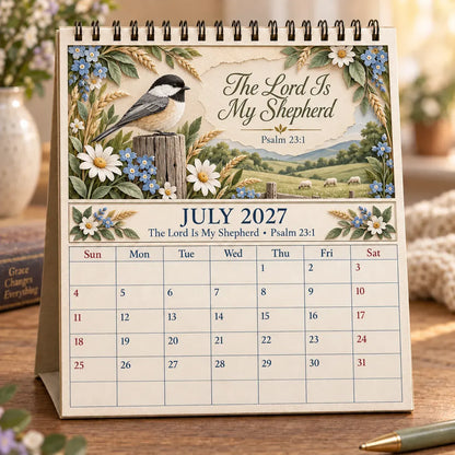 ✝️ Christian Calendar 2027 | 12 Scripture Designs with Nature Scenes