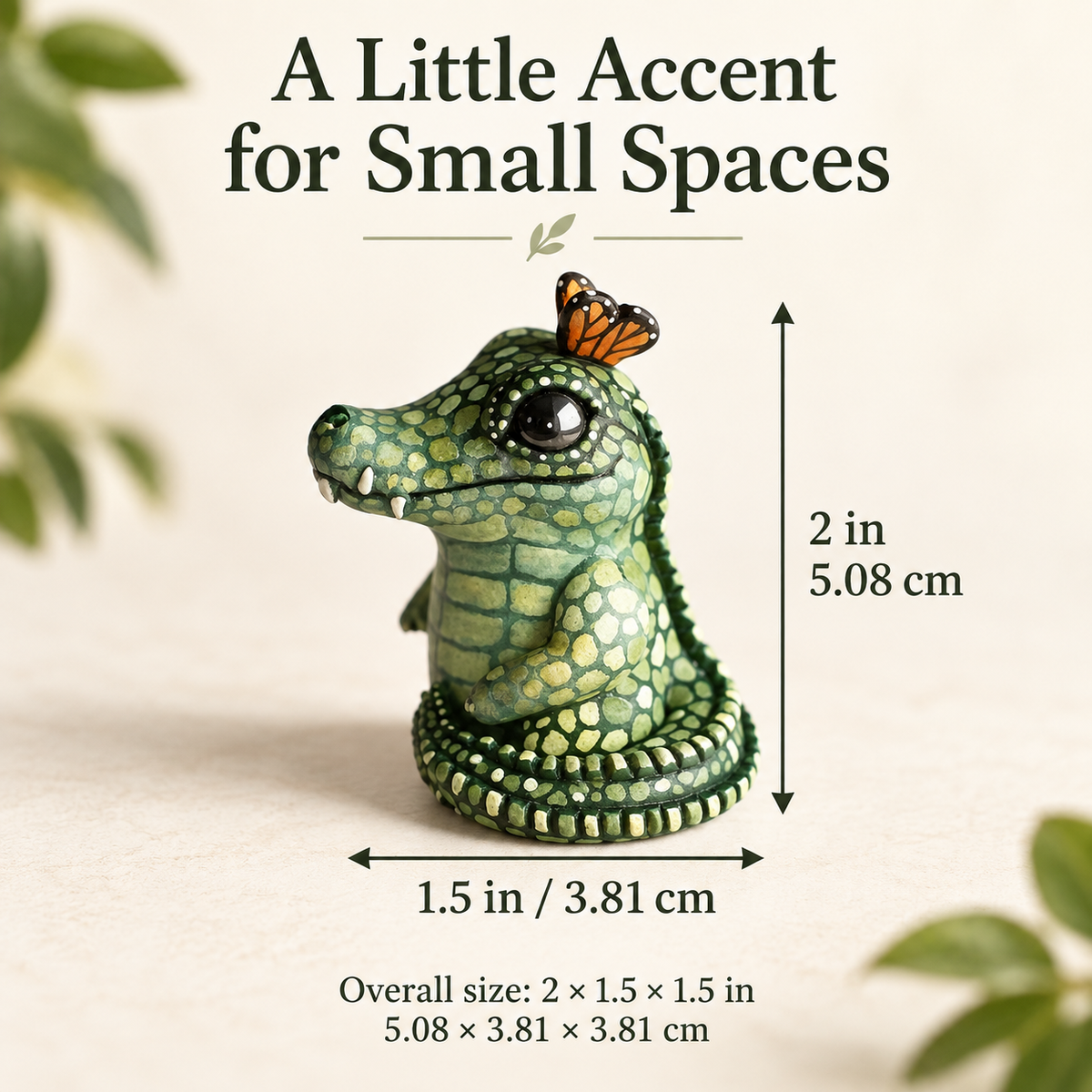 🔥Last Day 50% OFF -🐊 The "Not-So-Scary" Pocket Gator & Butterfly Friend 🦋 (Mini 2" Desk Figurine)
