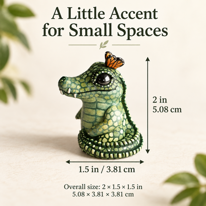 🔥Last Day 50% OFF -🐊 The "Not-So-Scary" Pocket Gator & Butterfly Friend 🦋 (Mini 2" Desk Figurine)