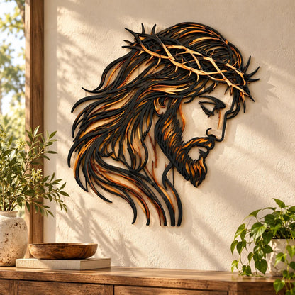 ✝️ Crown of Grace Jesus Metal Wall ArtTM – Rustic Faith-Inspired Christian Wall Decor(✨Buy 2 Free Shipping)