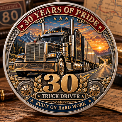 🚛 Truck Driver 30 Years of Pride Commemorative Challenge Coin