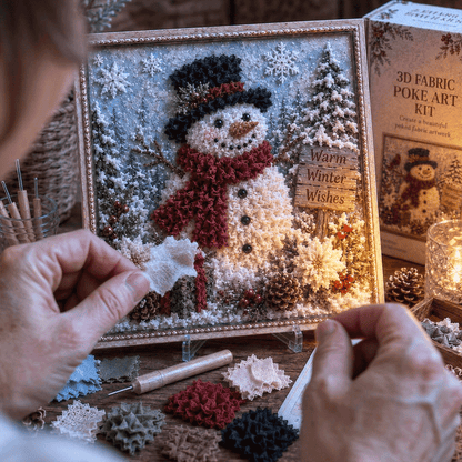 🔥Last Day 50% Off 🎁 3D-kerststof-poke-art-set