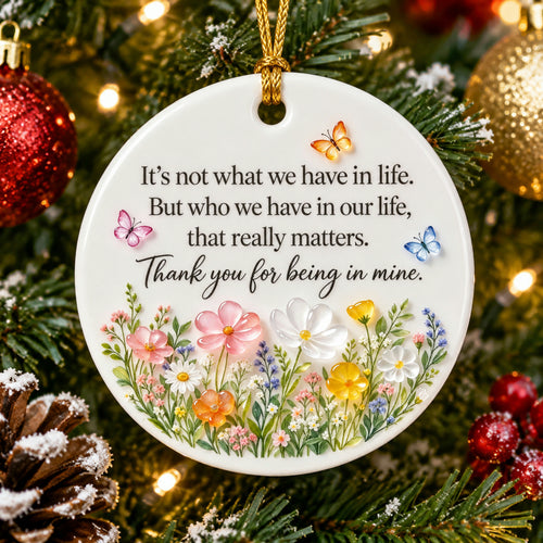 🌸Sea Glass Floral Keepsake Ornament