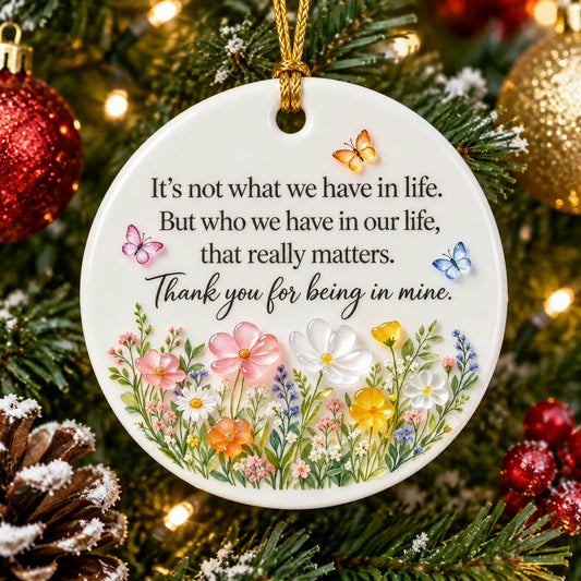 🌸Sea Glass Floral Keepsake Ornament