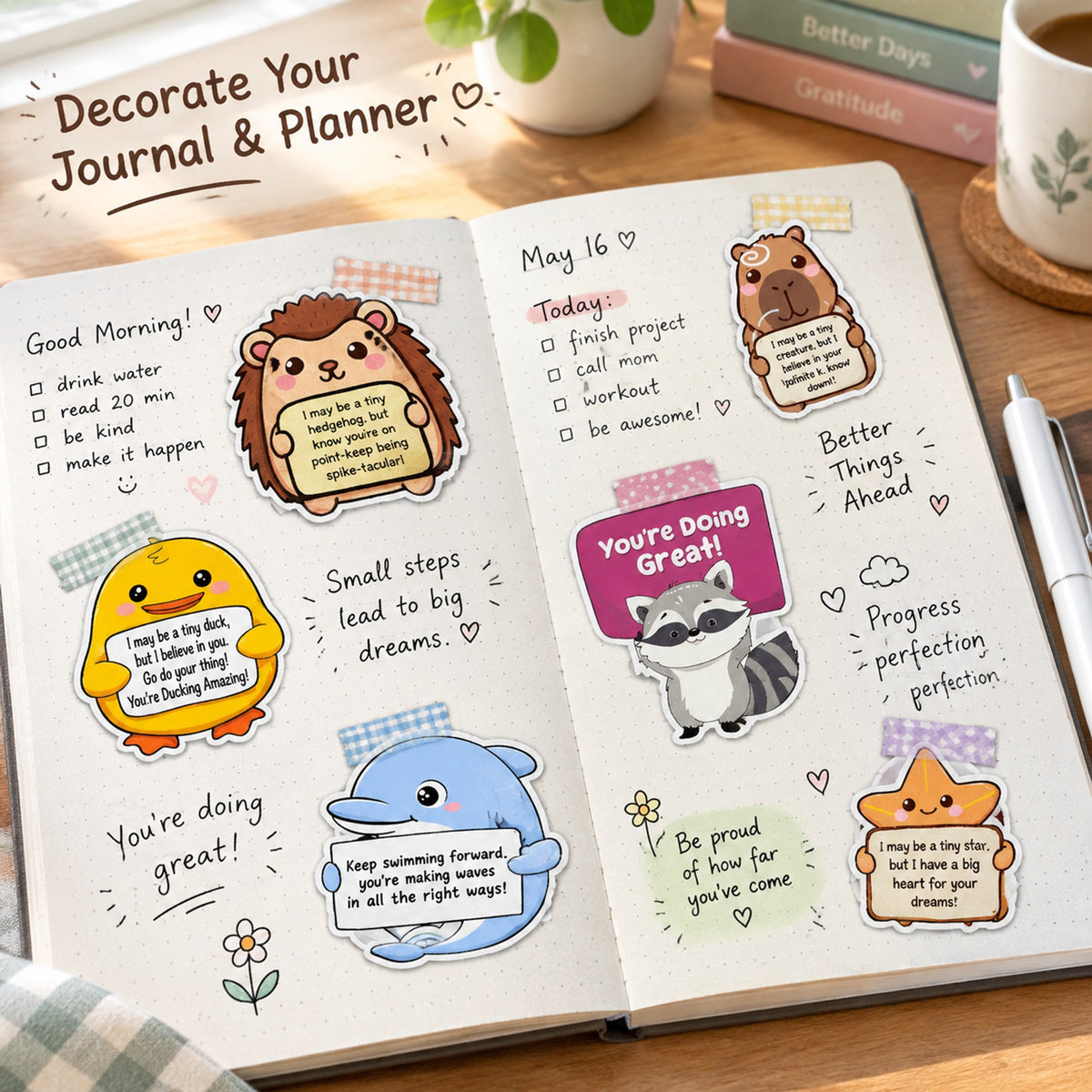 Positive Emotional Support Buddies Stickers