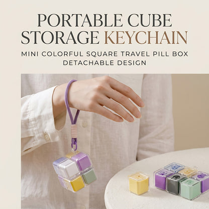 8-Compartment Magic Cube Pill Organizer