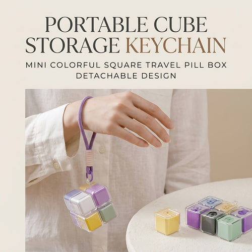 8-Compartment Magic Cube Pill Organizer
