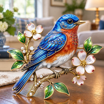 Bluebird Enamel Brooch | Bluebirds Appear When Happy Memories Are Near, Sentimental Comfort Gift