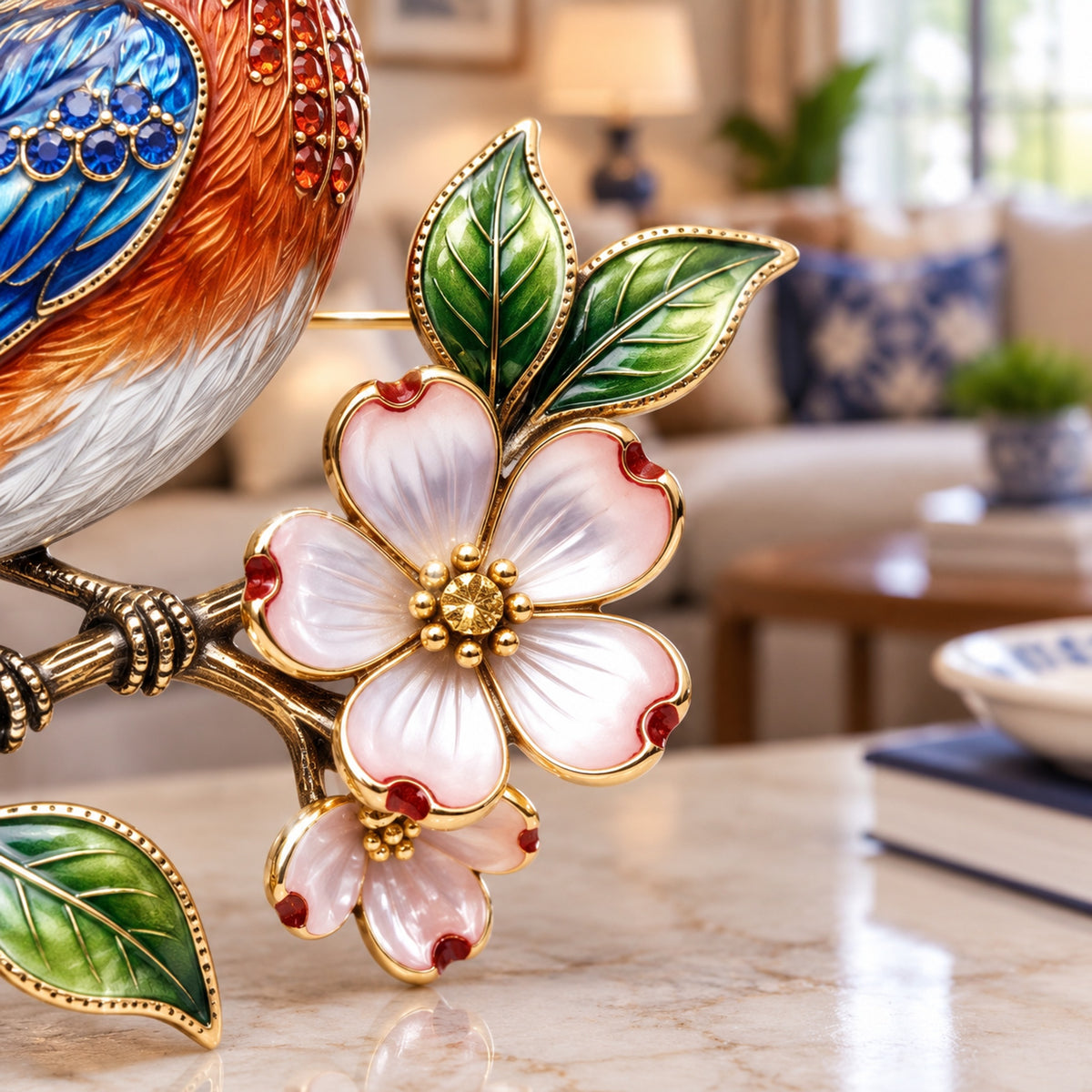 Bluebird Enamel Brooch | Bluebirds Appear When Happy Memories Are Near, Sentimental Comfort Gift
