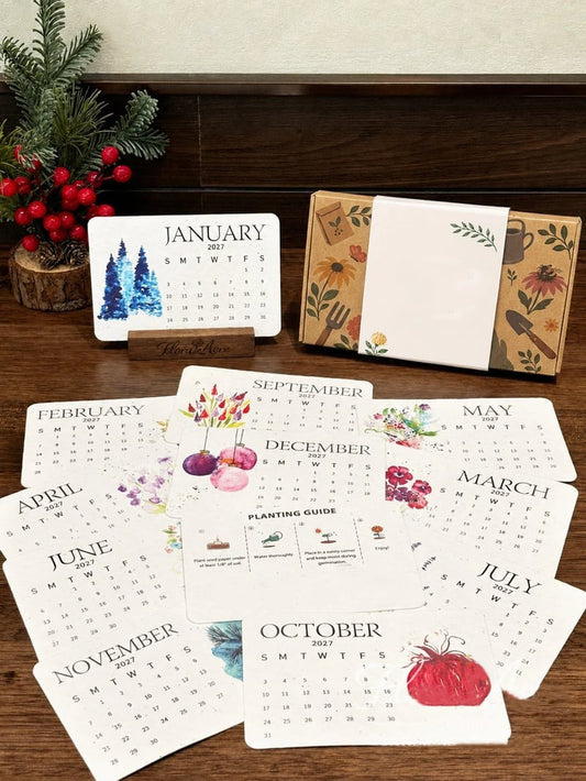 The 2027 Living Botanical Desk Calendar | Hand-Painted Eco Art Edition