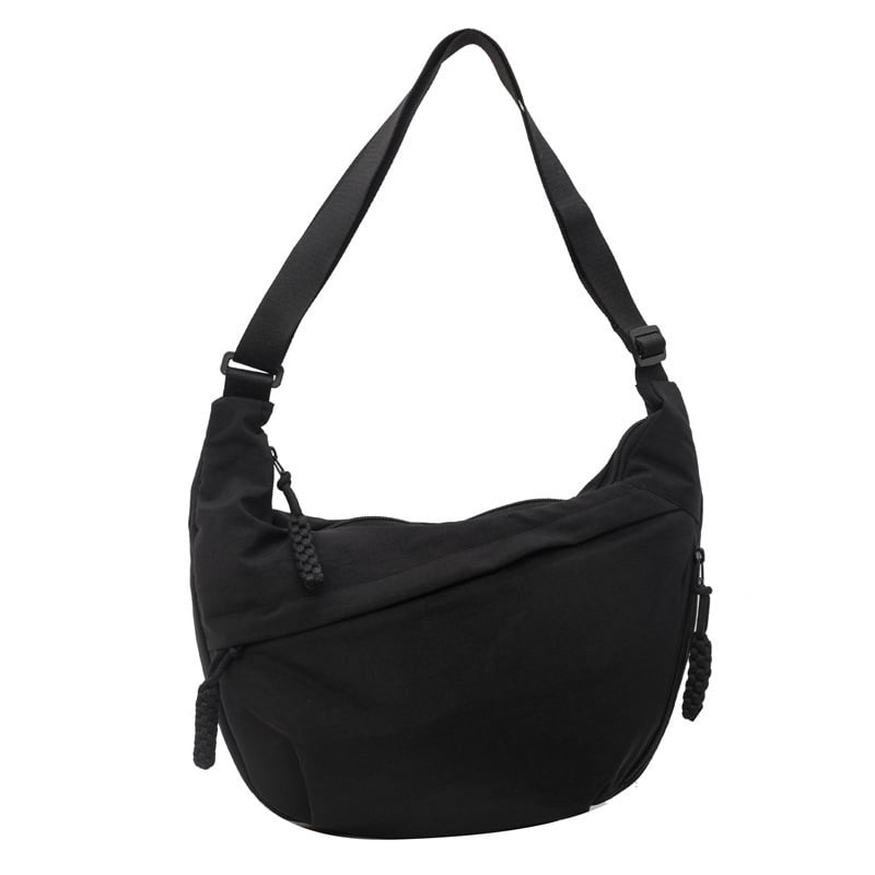 Women's Fashion Solid Color Nylon Crossbody Bag