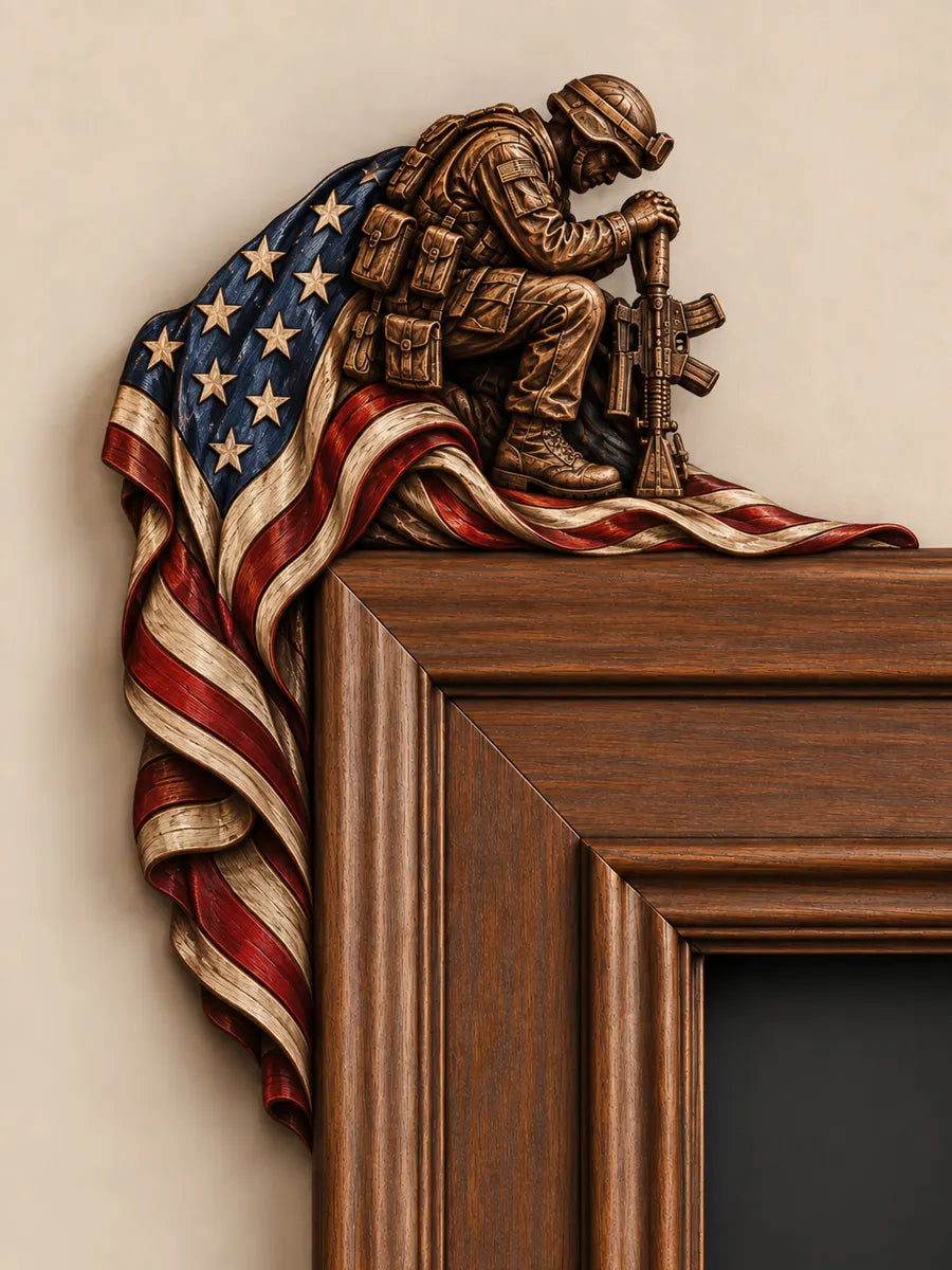 Veteran Memorial Wooden Door Corner Decor