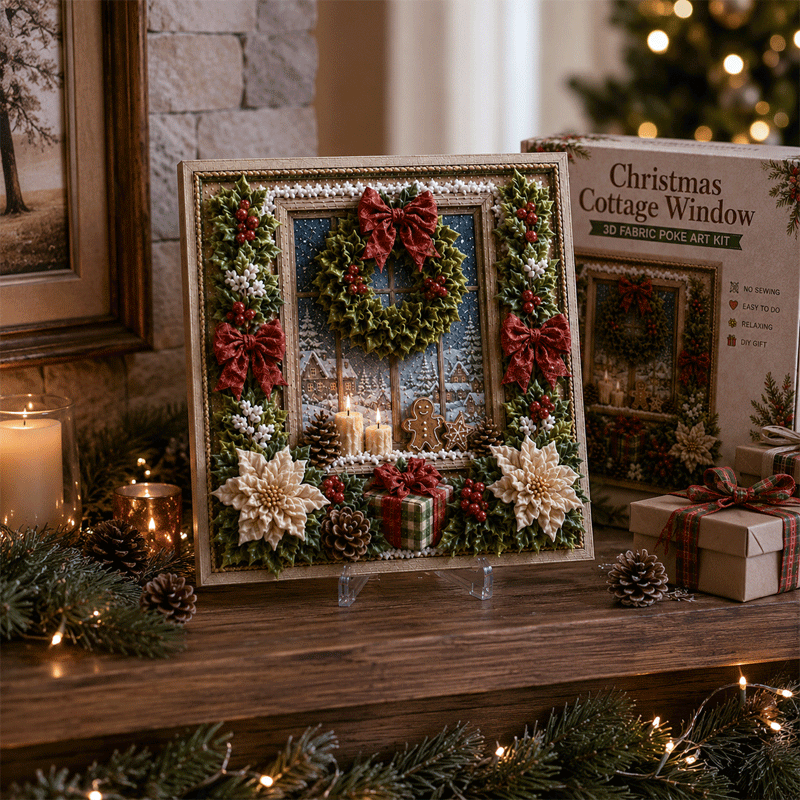 🔥Last Day 50% Off 🎁 3D-kerststof-poke-art-set