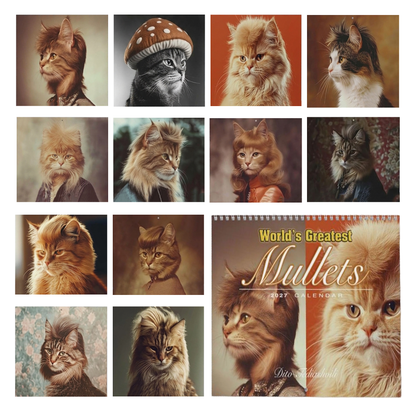 Funny 2027 Wall Calendar Cat