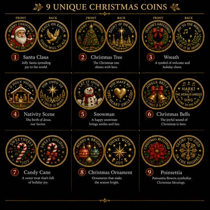 🔥LAST DAY 50% OFF🎄Christmas Commemorative Coin Collection (9-Coin Gift Set)