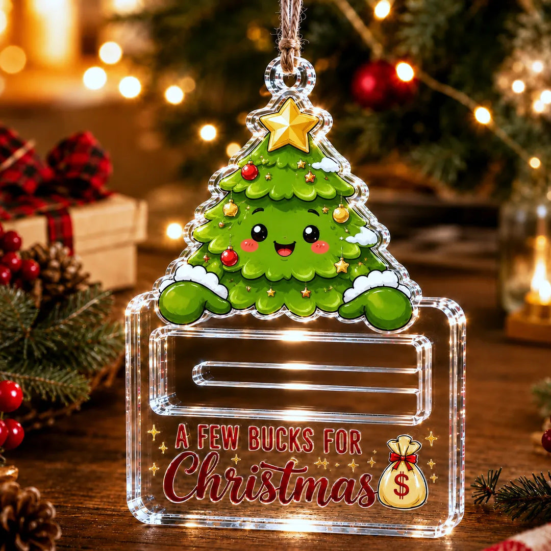 🔥Last Day49% OFF🎄A Few Bucks For Christmas™ Crystal Acrylic Money Holder Ornament