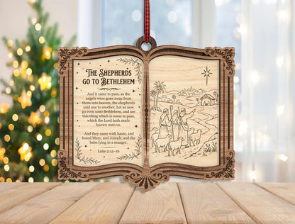 🔥Last Day 50% OFF -✨ The Greatest Story Ever Told... Right on Your Tree! | Nativity Story Wooden Bible Ornaments 📖🎄