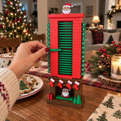 💯🎅Mechanical Santa Chimney Christmas Countdown Calendar