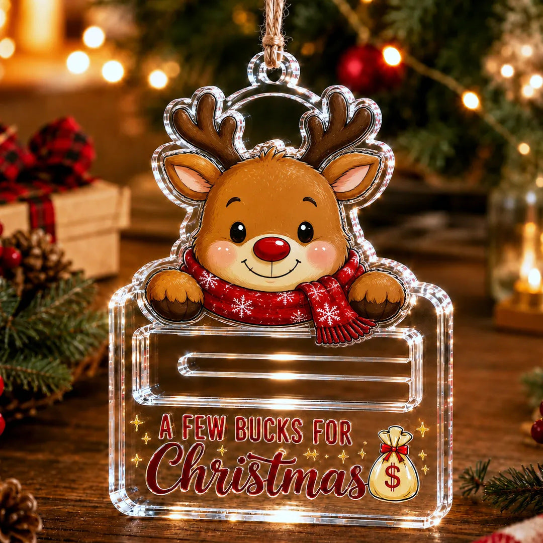 🔥Last Day49% OFF🎄A Few Bucks For Christmas™ Crystal Acrylic Money Holder Ornament