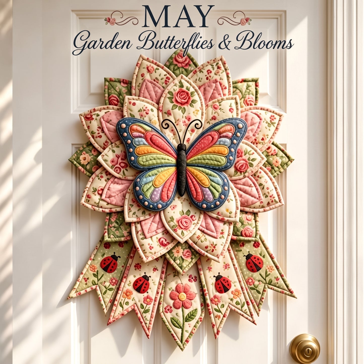 DIY Monthly Seasonal Door Hanger Kit 🎪 Farmhouse Fabric Wreath for Front Door, 12 Month Holiday Home Decor