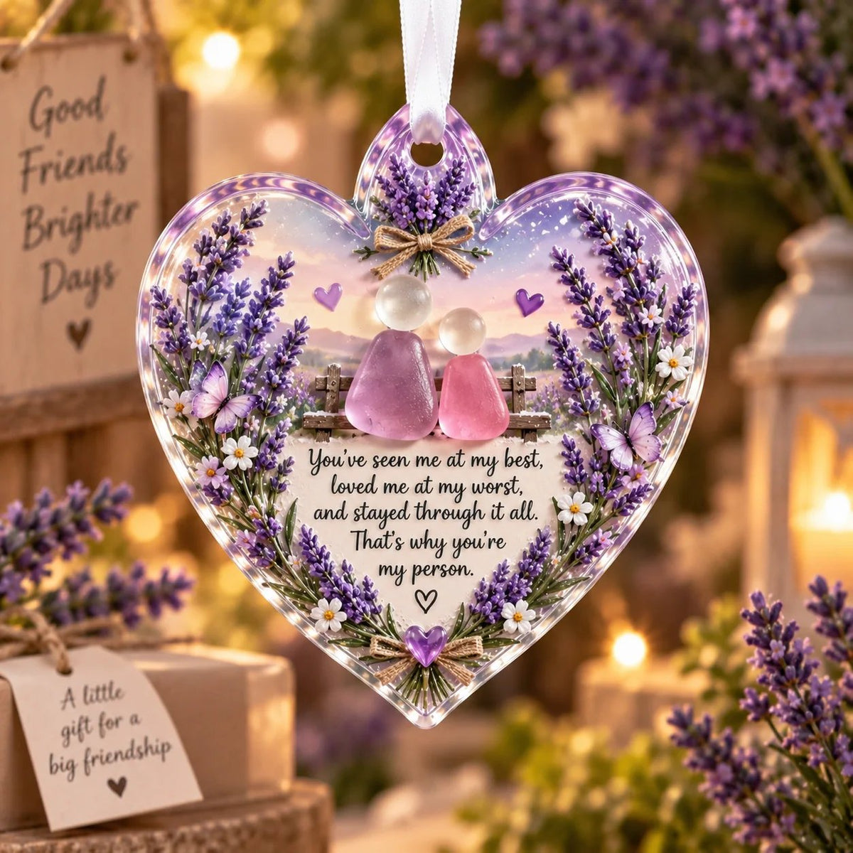 🌸 Floral Christmas Ornament – Heartfelt Holiday Keepsake for Loved Ones