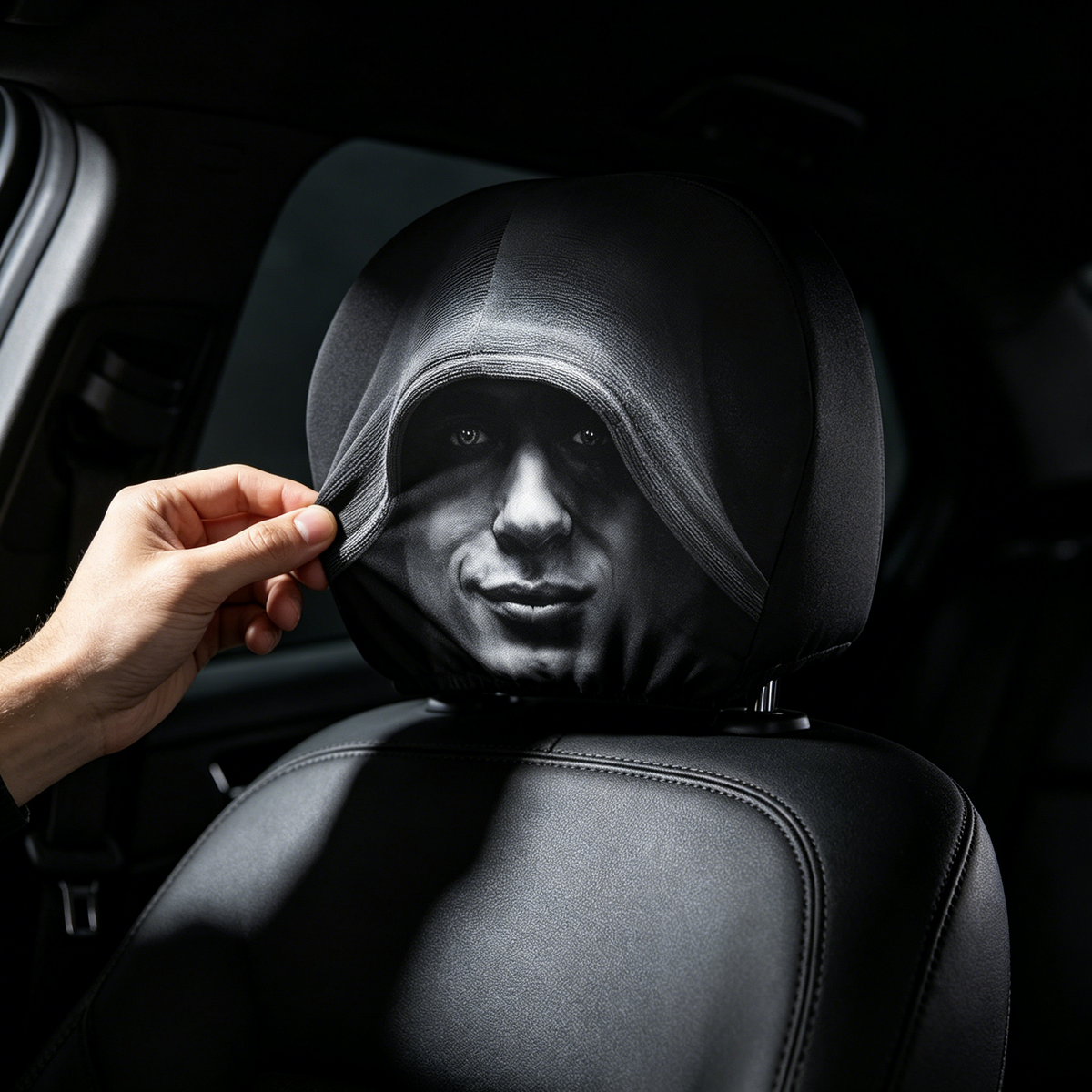 😆 Funny Cartoon Car Headrest Covers