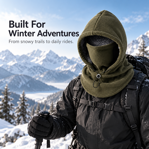 ❄️ 3-in-1 Winter Thermal Balaclava – Windproof Face Mask, Neck Warmer & Hat