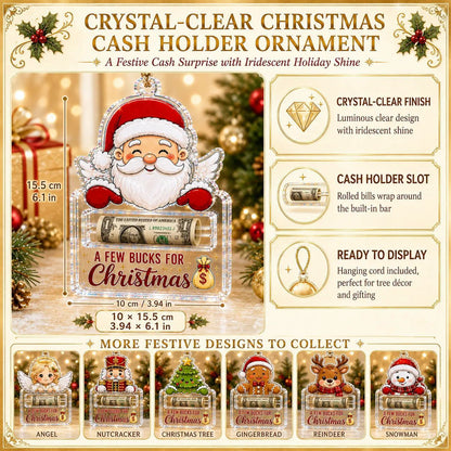 🔥Last Day49% OFF🎄A Few Bucks For Christmas™ Crystal Acrylic Money Holder Ornament