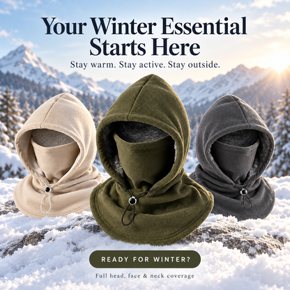❄️ 3-in-1 Winter Thermal Balaclava – Windproof Face Mask, Neck Warmer & Hat
