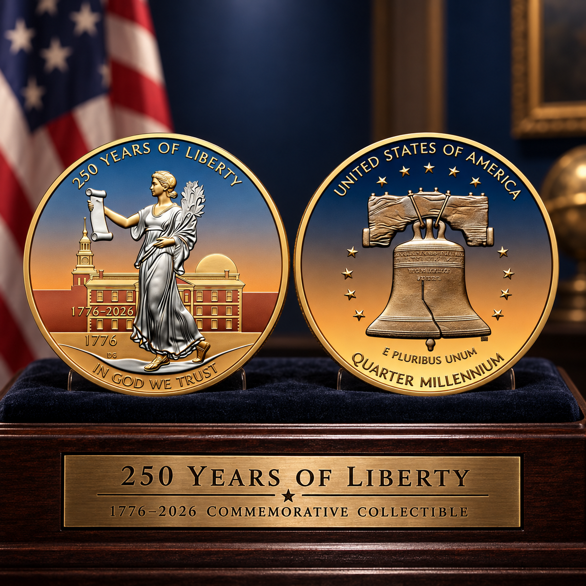 🎉🇺🇸 Limited Edition! 🔥 1776–2026: 250 Years of Liberty Commemorative Coin