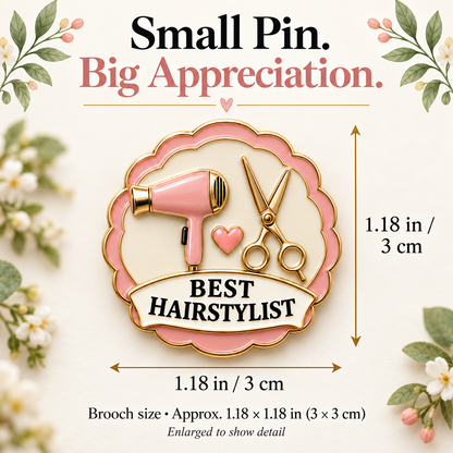 To My Favorite Hairstylist - Premium Enamel Pin & Appreciation Card Set ✂️💖