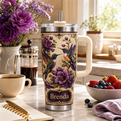 🐦 Personalized Hummingbird Tumbler with Gift Box 🌸