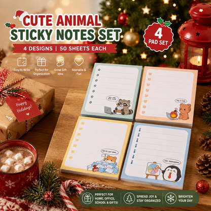 Ultimate Office Survival Sticky Notes | Funny Animal Memo Pads | Perfect Coworker Gift & Stocking Stuffer 🎄