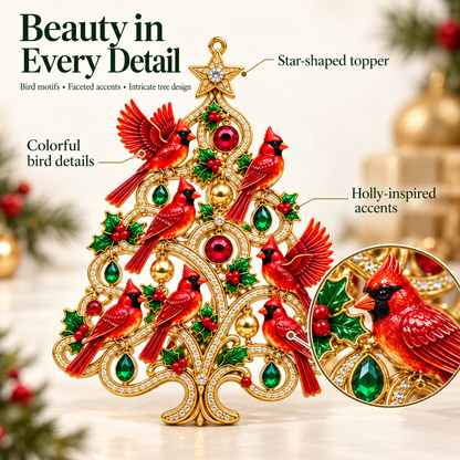 Jeweled Songbird Christmas Tree Ornament Collection – 4 Collectible Crystal-Style Designs