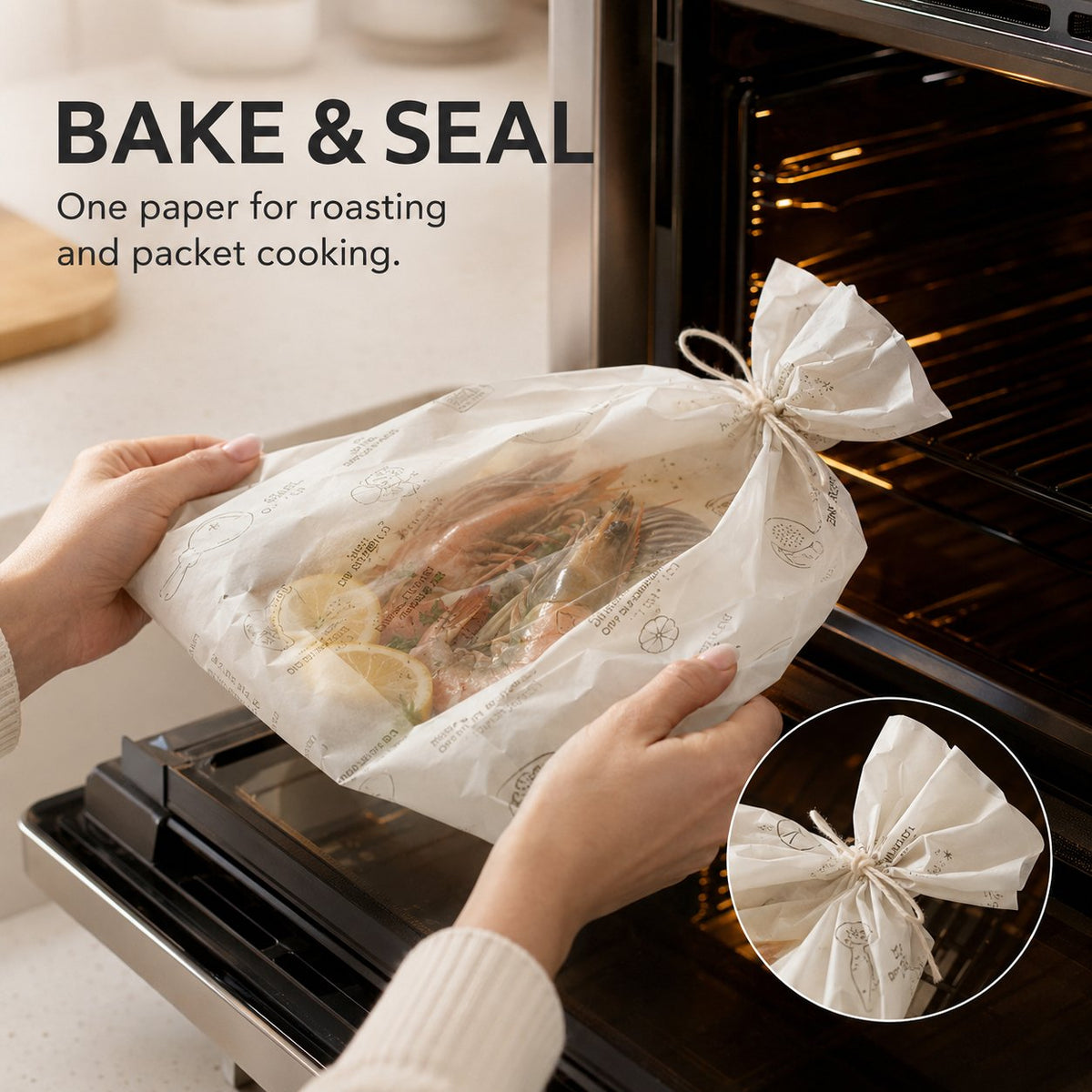 Recipe‐Printed Baking Paper Convenient Home Oven Cooking Sheet