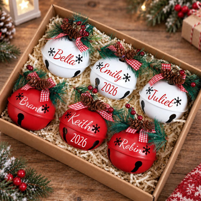 ✨ 💖 Personalized Jingle Bell Ornament – Gift For Family 🎄