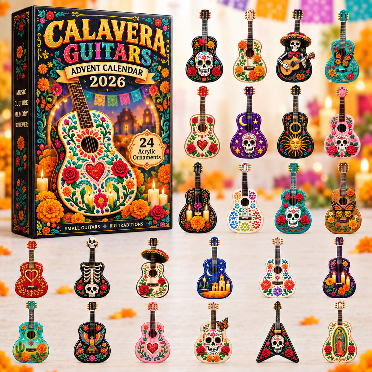 Pueblo del Día de Muertos 2026 – 24-Day Day of the Dead Collectible Countdown Calendar with 24 Unique Miniatures