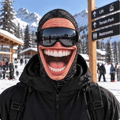 😂 Funny Realistic Face Ski Mask – Hilarious Winter Party Gear for Outdoor Groups