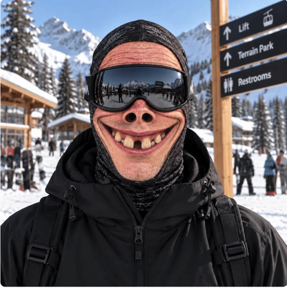 😂 Funny Realistic Face Ski Mask – Hilarious Winter Party Gear for Outdoor Groups