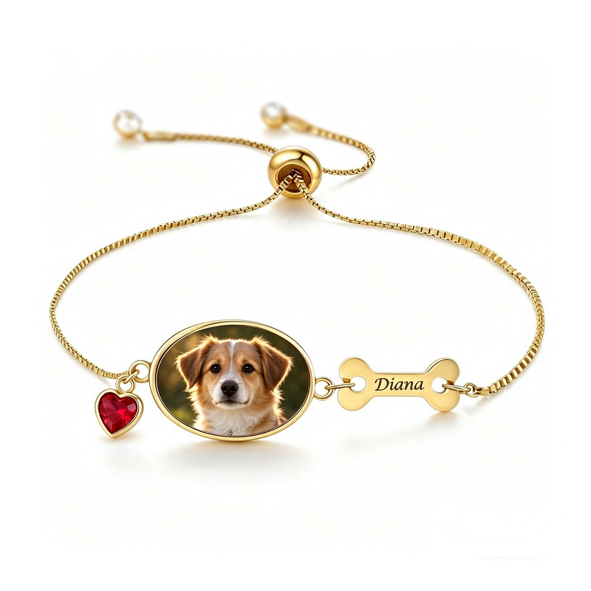 Personalized Pet Photo Bracelet with Custom Name