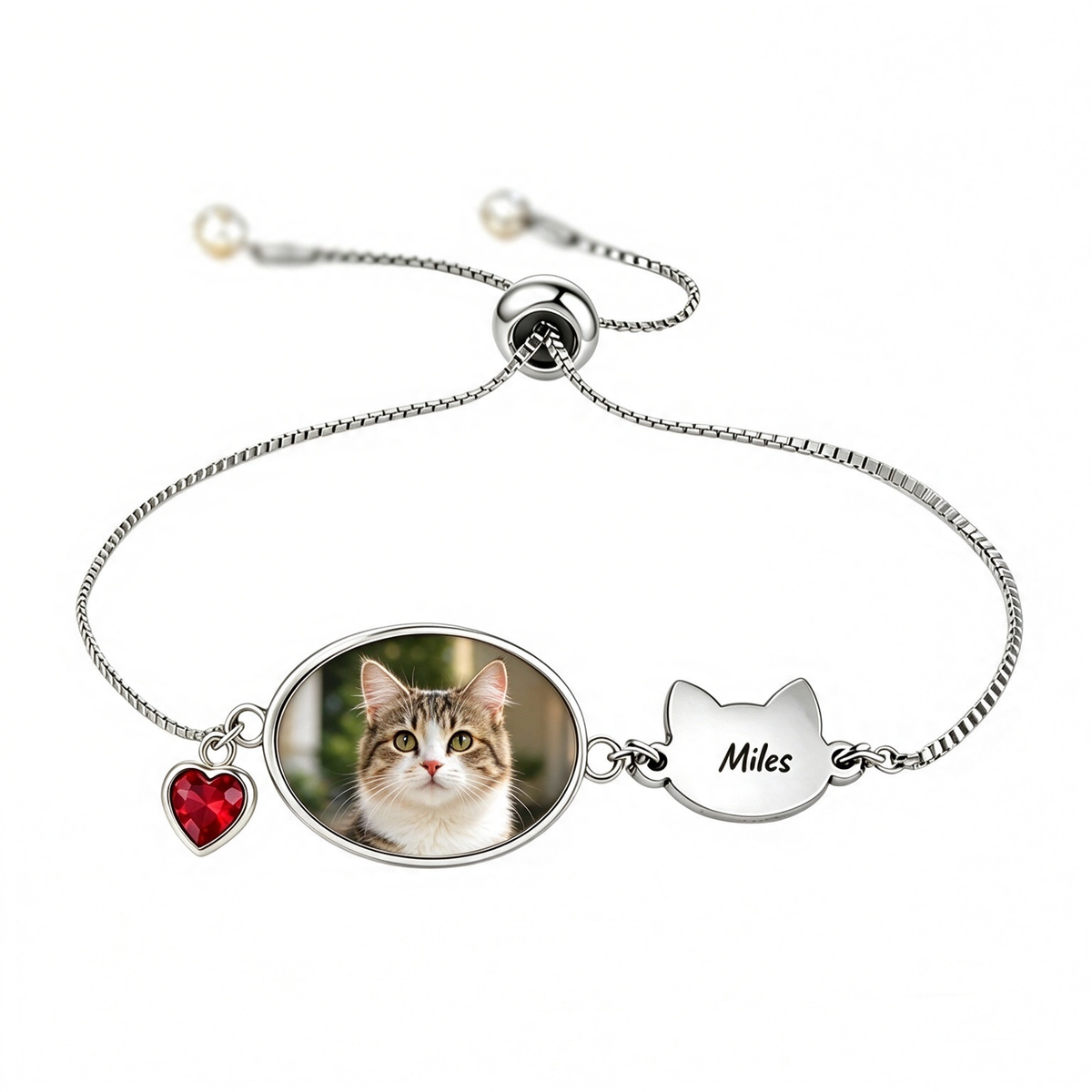 Personalized Pet Photo Bracelet with Custom Name