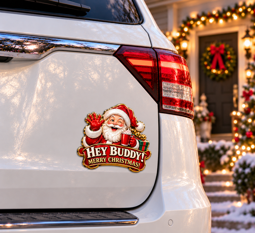 🎄 Funny Christmas Character Car Emblems | Add Instant Holiday Cheer to Your Ride