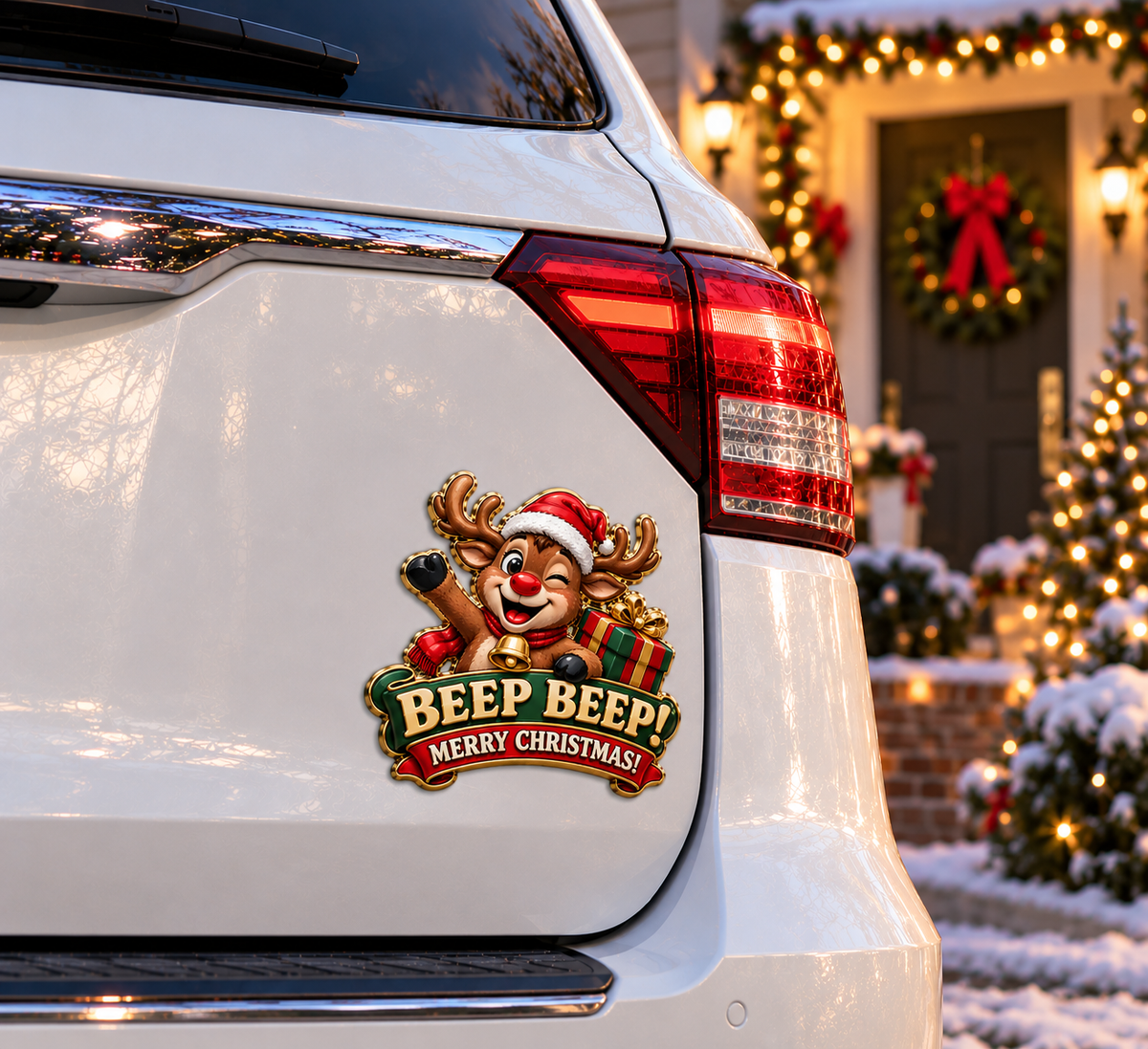 🎄 Funny Christmas Character Car Emblems | Add Instant Holiday Cheer to Your Ride