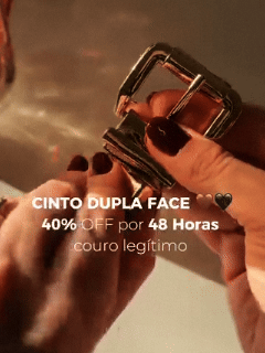 Cinto Masculino Couro Legítimo Dupla Face 2 em 1 Social